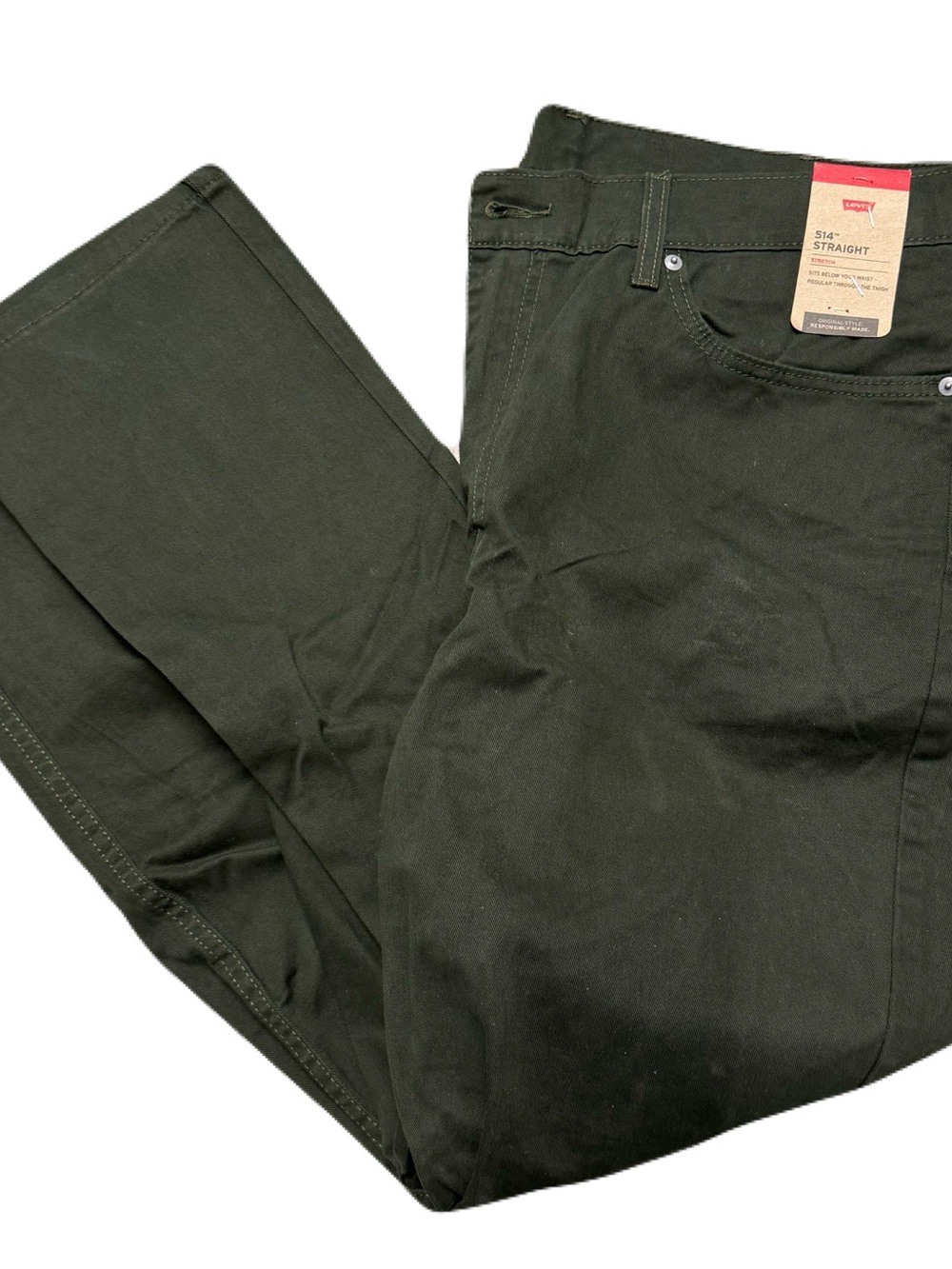 Levi's Olive Green Straight Jeans